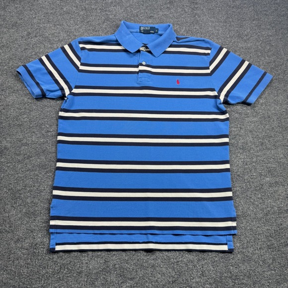 Polo Ralph Lauren Other - Polo Ralph Lauren Polo Shirt Mens L Blue Striped Short Sleeve Cotton Casual